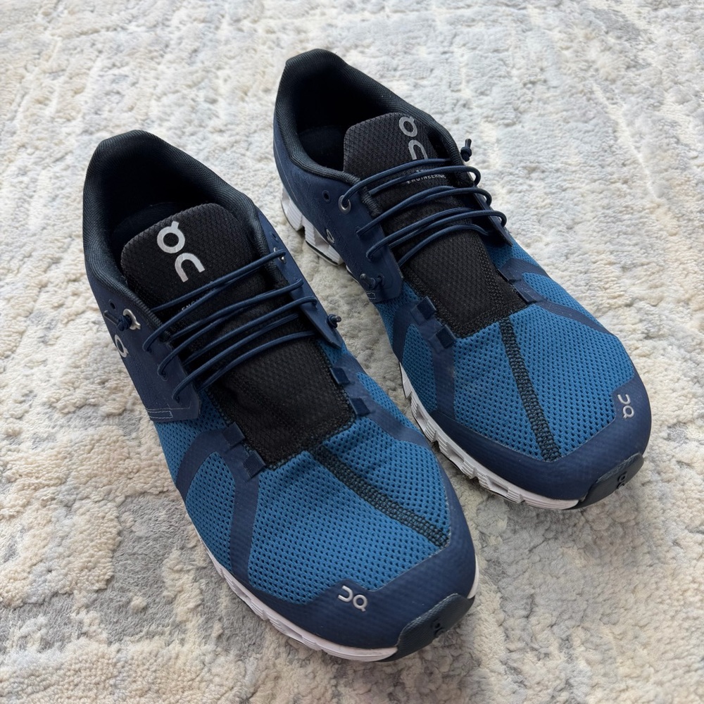 On Running Men's Blue and Black Athletic Shoes